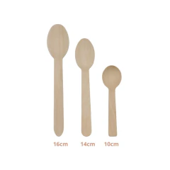 COLHERES MADEIRA 14cm (10 UNIDADES) - comprar online