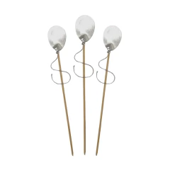 TOPO DE BOLO TRIO BALÕES PRATA