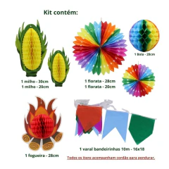 Kit de decoração festa junina aéreo (07 PEÇAS) - comprar online