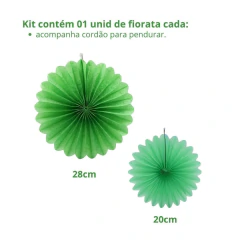Kit de decoração Leque Fiorata Pendente Verde Claro (02 PEÇAS) - comprar online