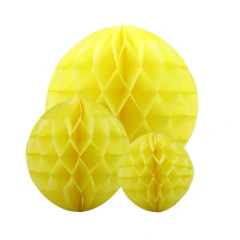 Bolas decorativas Colméia papel Amarelas 15/20/30cm (03 PEÇAS) - comprar online