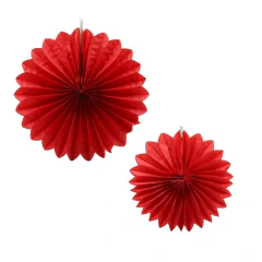 Kit de decoração Leque Fiorata Pendente Vermelho (02 PEÇAS)