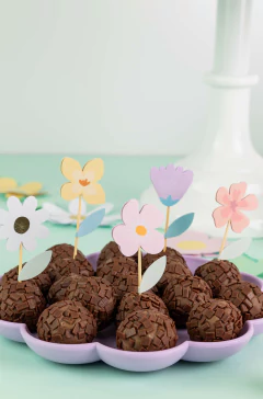 TOPPERS DE DOCES/CUPCAKES FLORES DO CAMPO - comprar online