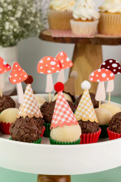 MINI CHAPEUZINHO XADREZ VERMELHO (10 UNID) - comprar online