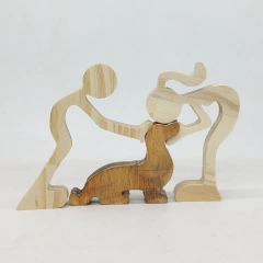 Silueta Perro y Dos Personas - comprar online