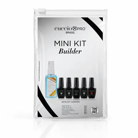 Mini Kit Builder com Esmalte Vermelho - Cuccio