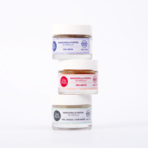 PACK 3 MASCARILLAS FACIALES DE ARCILLA