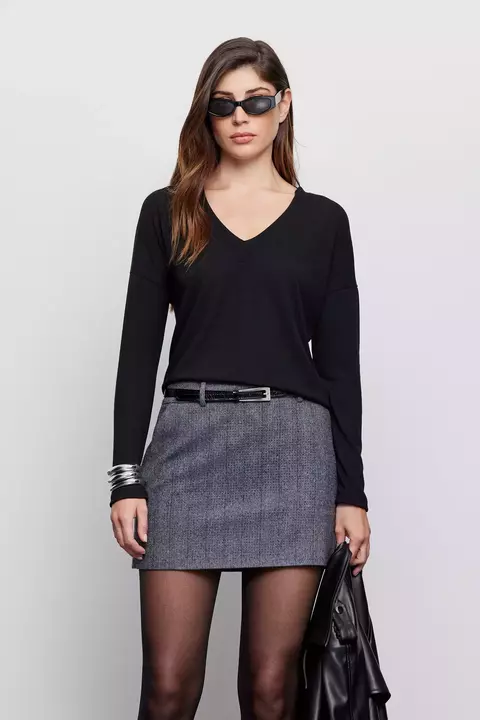 SWEATER GABY- Negro/Bco/Fucsia/Gris - comprar online