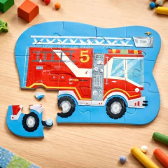 Rompecabezas Camión de Bomberos x 12 piezas - comprar online