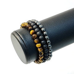 Combo Tríade Pedras Protetoras 6mm - comprar online