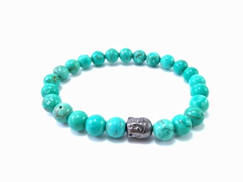 Pulseira Buda Howlita Turquesa