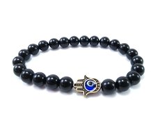 Pulseira Hamsá Onix