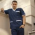 Ambo Santino azul con blanco - comprar online