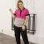 Ambo Paulina fucsia con gris y negro