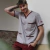 Ambo Santino gris con bordo - comprar online