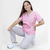 Ambo Paz rosa con gris - tienda online