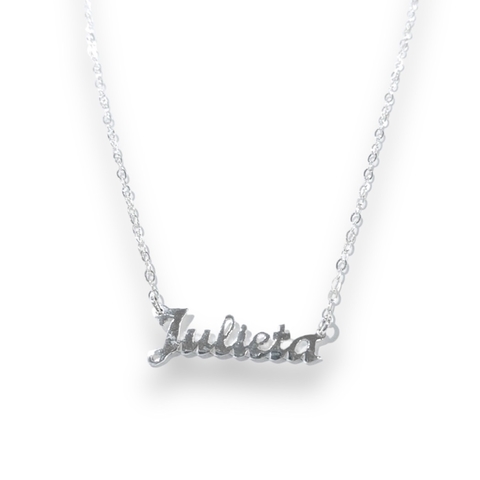 DIJE NOMBRE CON CADENA DE PLATA 925