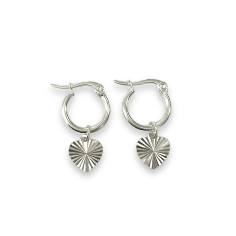 ARGOLLAS CON DIJE FAZE HEART DE ACERO BLANCO