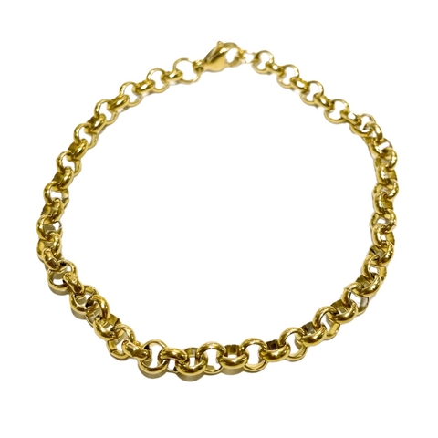 PULSERA ROLO DE ACERO DORADO