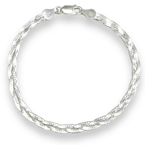 PULSERA TRENZA DE PLATA 925