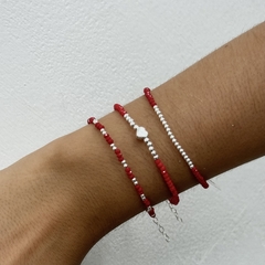 PULSERA RED VELVET DE PLATA 925 - Fina Joyas