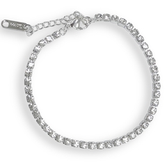 PULSERA STRASS FULL 3MM DE ACERO BLANCO