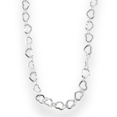 GARGANTILLA HEART FULL DE ACERO BLANCO
