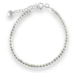 PULSERA BOLITAS SINFIN DE PLATA 925 M