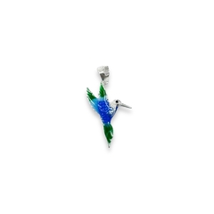 DIJE COLIBRI COLORS DE PLATA 925
