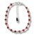 PULSERA BOLITAS CRISTAL RED DOS Y UNA DE ACERO BLANCO - comprar online