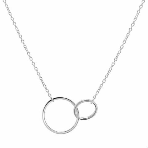 GARGANTILLA TWO CIRCLE DE PLATA 925