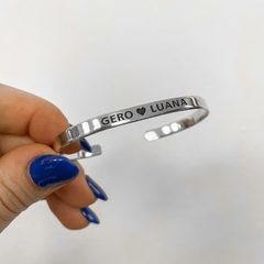 ESCLAVA PERSONALIZADA ABIERTA DE PLATA 925 - tienda online