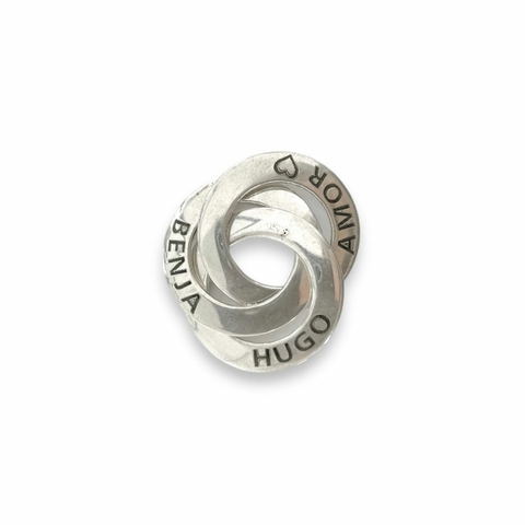 DIJE 3 ARANDELAS DE PLATA 925 - comprar online