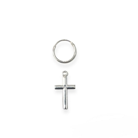 ARGOLLA CON DIJE CRUZ DE PLATA 925
