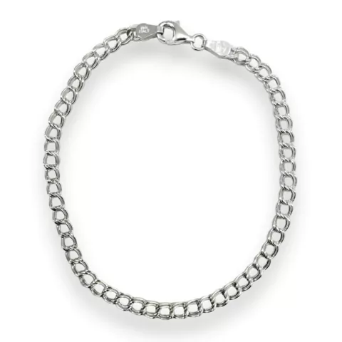 PULSERA GRUMET DOBLE FINA DE PLATA 925