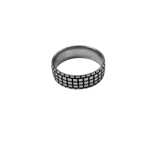 ANILLO HOMME CUADRO DE ACERO QUIRURGICO