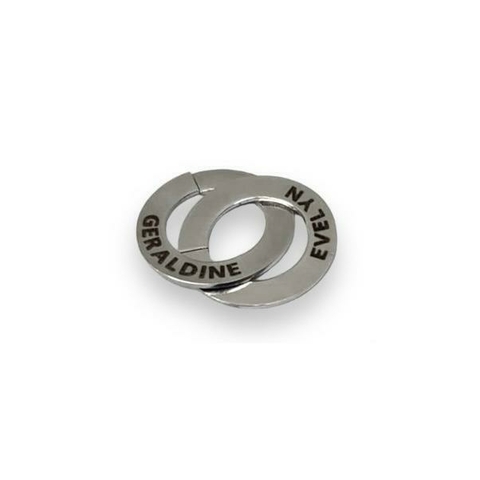 DIJE DOS ARANDELAS DE ACERO QUIRURGICO - comprar online