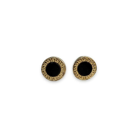 AROS BVLGARI NEGROS BIG DE PLATA 925