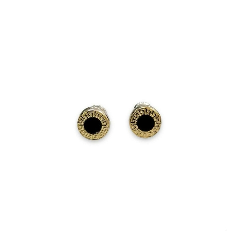 AROS BVLGARI NEGROS SMALL DE PLATA 925