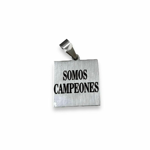 MEDALLA PERSONALIZADA CUADRADA DE ACERO QUIRURGICO