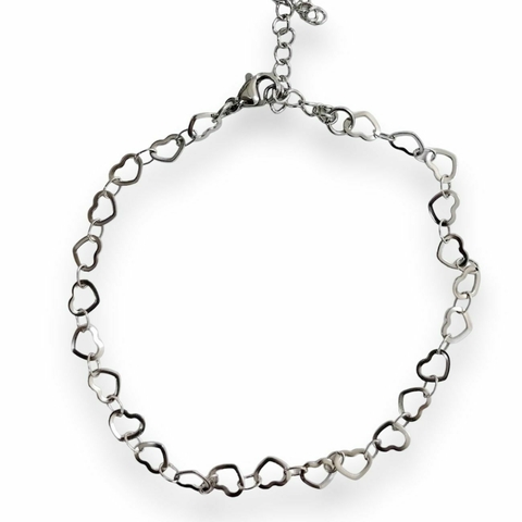 TOBILLERA HEARTS EMPTY DE ACERO QUIRURGICO