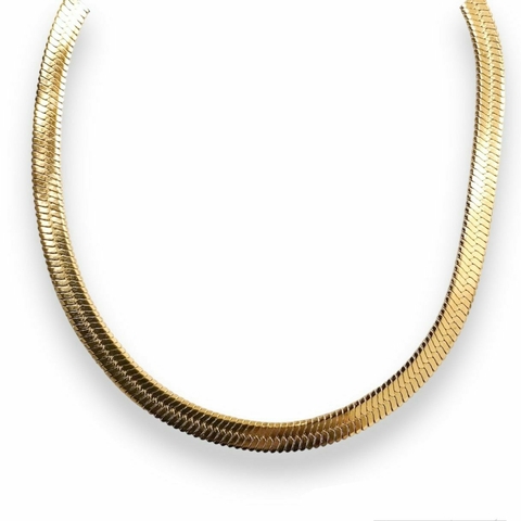 CADENA CINTA ACA 5MM 45CM DE ACERO DORADO