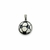 DIJE PELOTA NEGRO DE ACERO QUIRURGICO