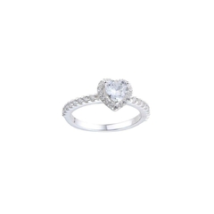 ANILLO CINTILLO HEART DUQUESA DE PLATA 925