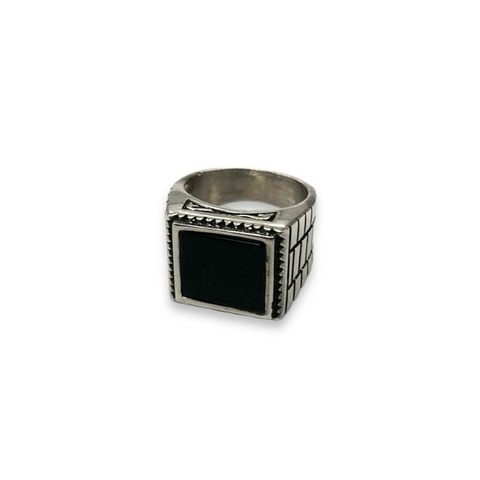 ANILLO IRISH SQUARE ONIX DE PLATA 925