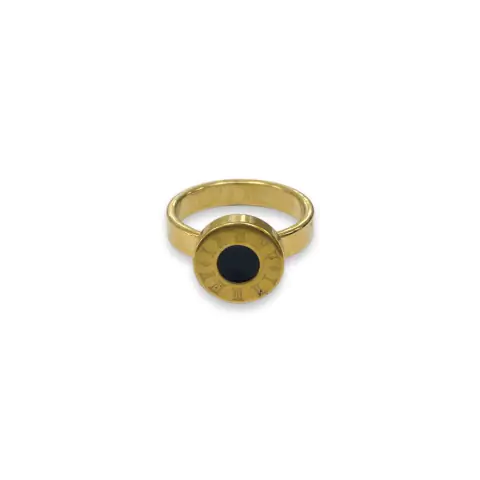ANILLO GOLDEN BVLGARI DE ACERO DORADO
