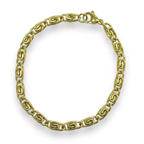 PULSERA CARACOL 5MM DE ACERO DORADO