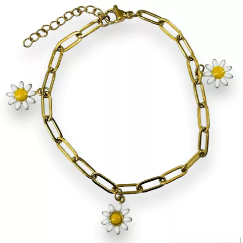 PULSERA LONG SPRING DE ACERO DORADO