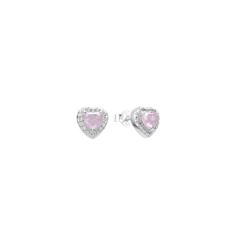 AROS HEART PINK PASTEL DE PLATA 925 - comprar online