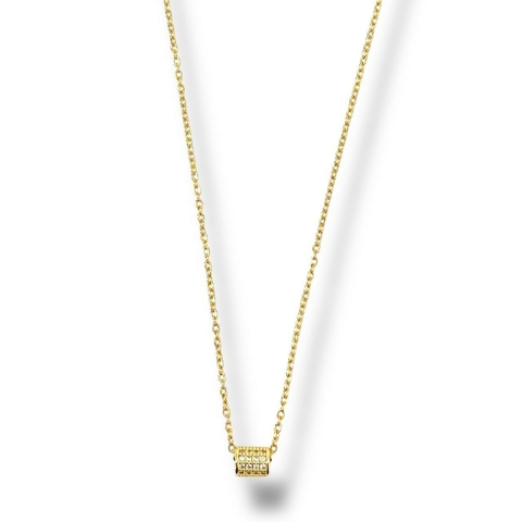 COLLAR DONITA SHINE DE ACERO DORADO